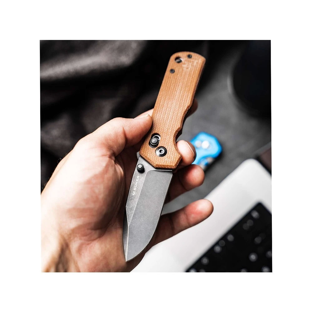 Magnum By Boker Rockstub Folding Knife, Brown Micarta - Image 2