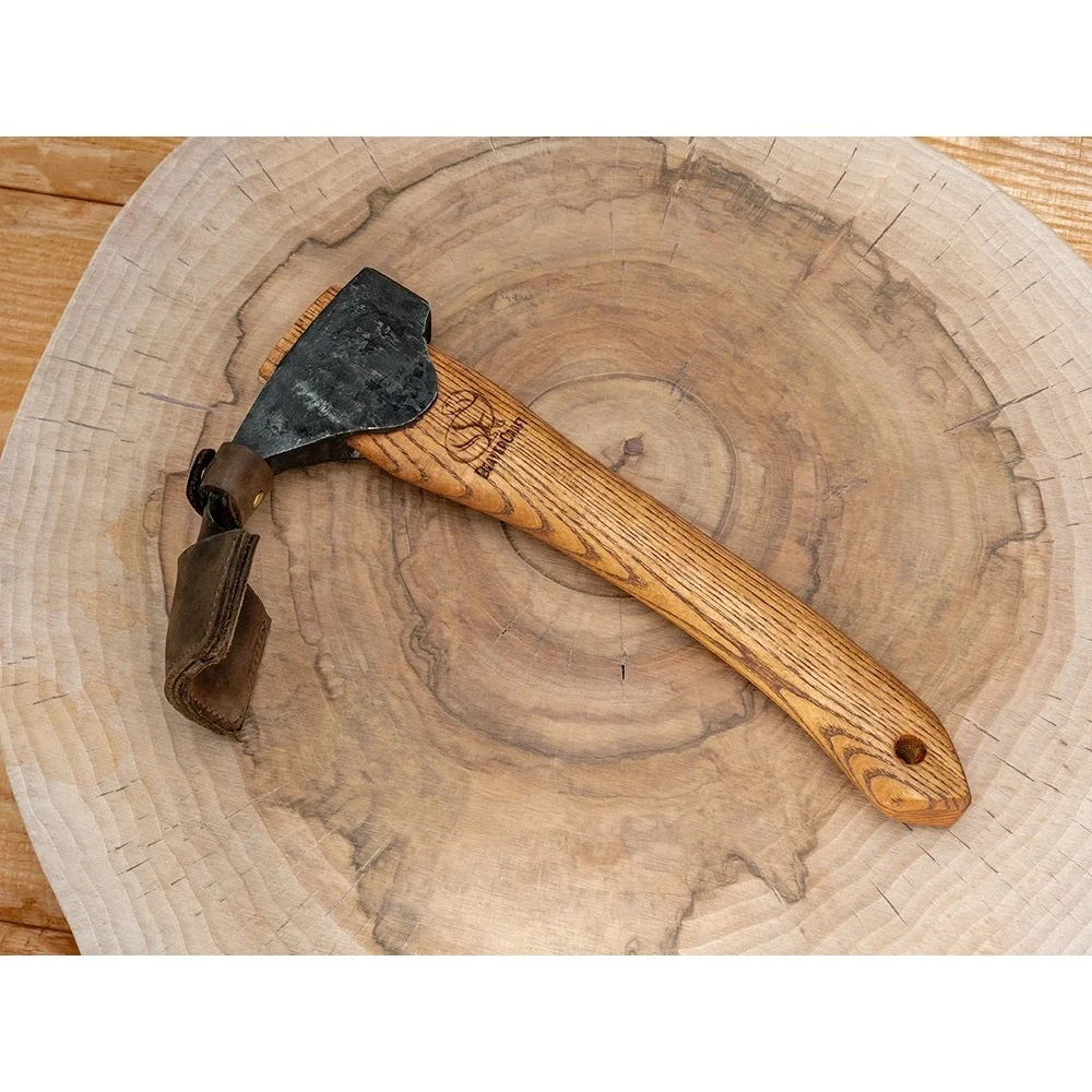 Beaver Craft AX2 Compact Wood Carving Adze, Ashwood, Leather Sheath - Image 6