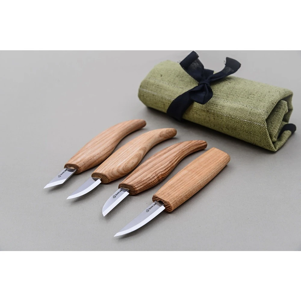 Beaver Craft S07 Basic Wood Carving Set - 4 Knives + Roll - Image 3