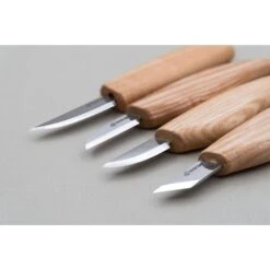 Beaver Craft S07 Basic Wood Carving Set - 4 Knives + Roll