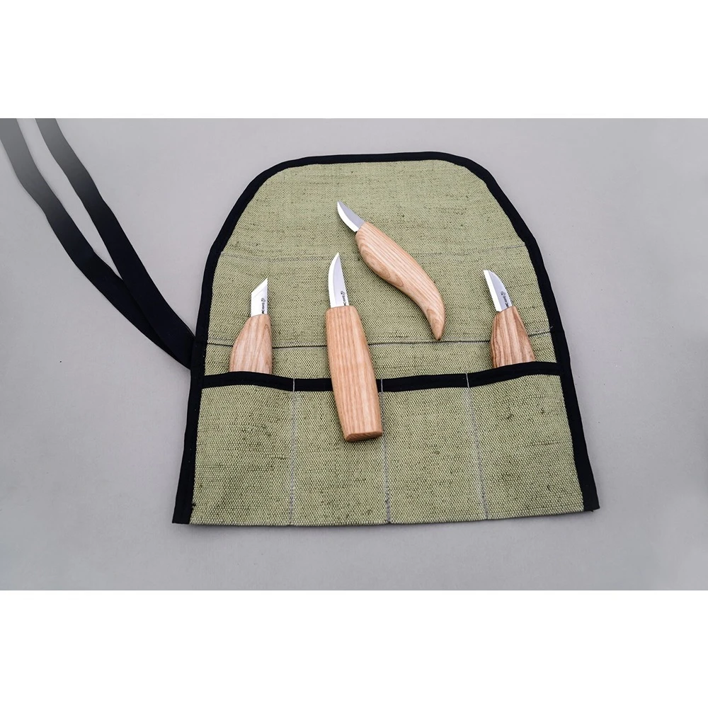 Beaver Craft S07 Basic Wood Carving Set - 4 Knives + Roll - Image 4