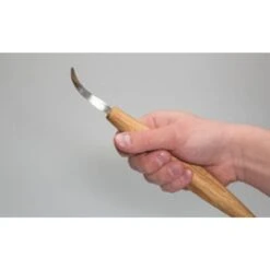 Beaver Craft Sk4S Spoon Carving Knife - Open Curve - Oak Handle