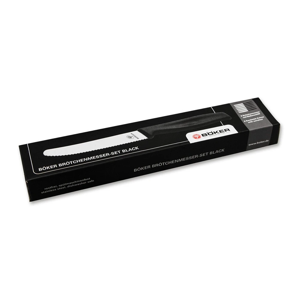 Boker Sandwich And Steak Knife Set 6 Pieces 10.5 Cm Red