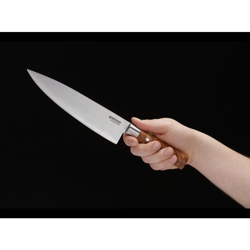 Boker Damascus Olivewood 21 Cm Chefs Knife - Image 6