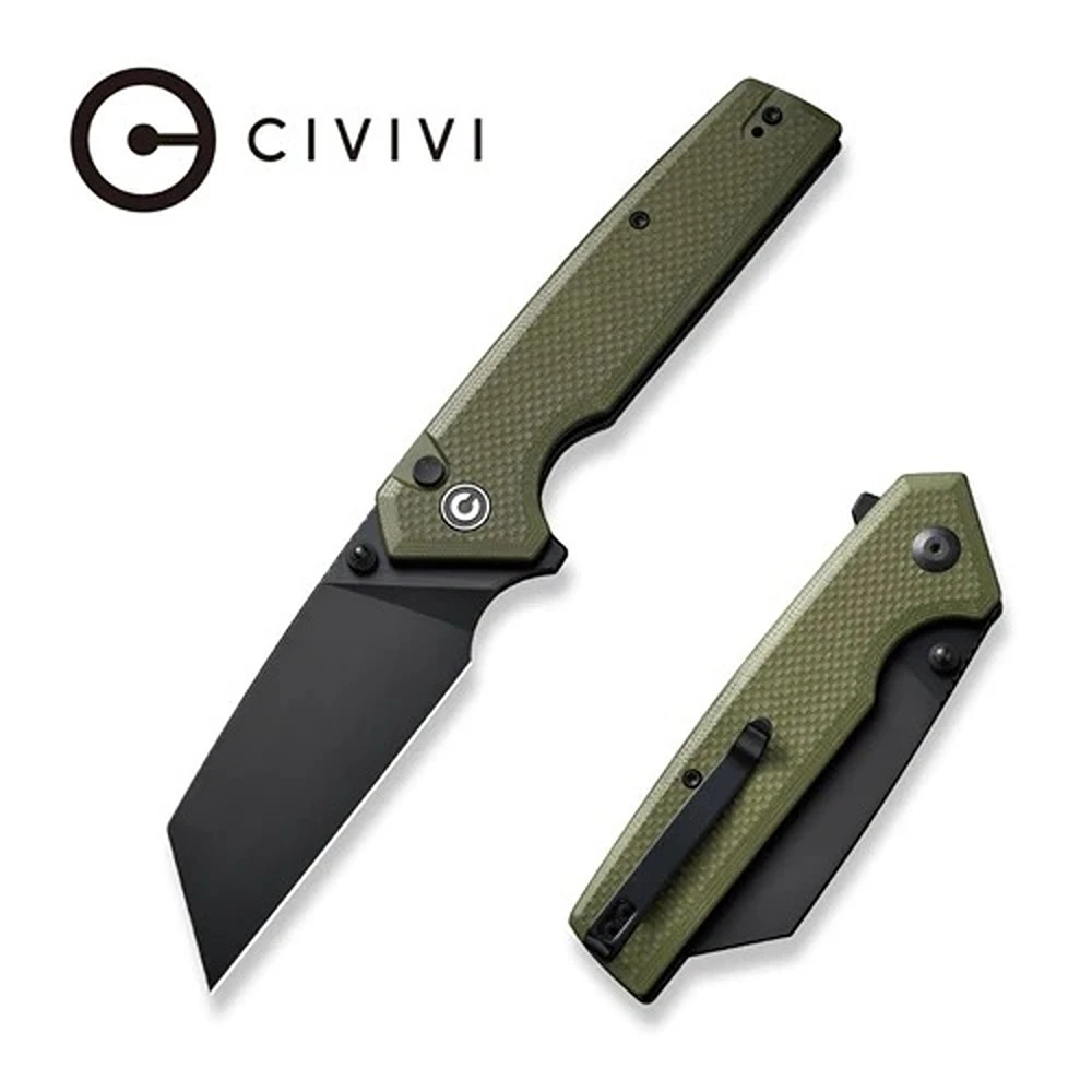 CIVIVI C23028-3 Amirite Flipper Folding Knife, OD Green Coarse G10 - Image 2
