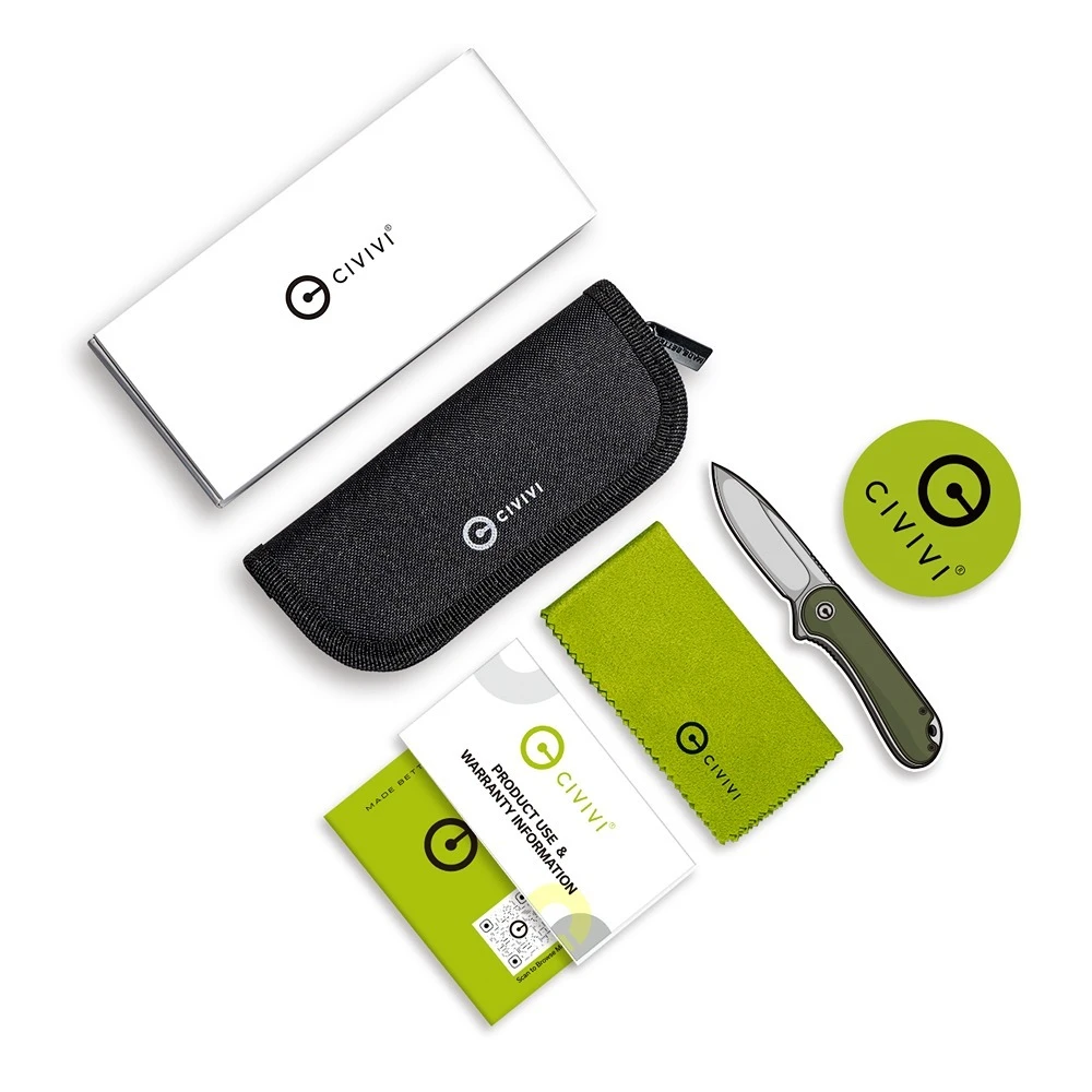CIVIVI C23028-3 Amirite Flipper Folding Knife, OD Green Coarse G10 - Image 7