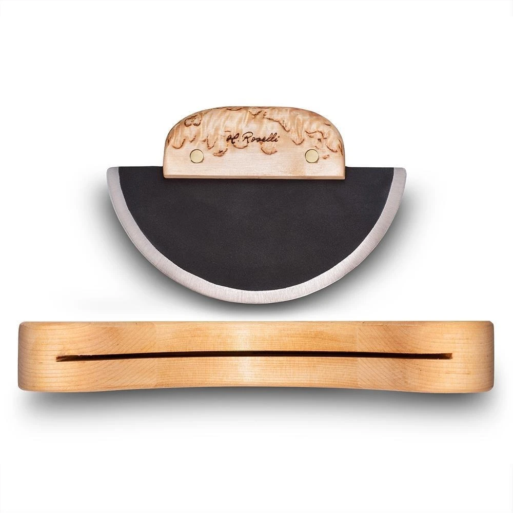 Roselli R740 Ulu Chef Knife - Includes Knife Rack - Image 3