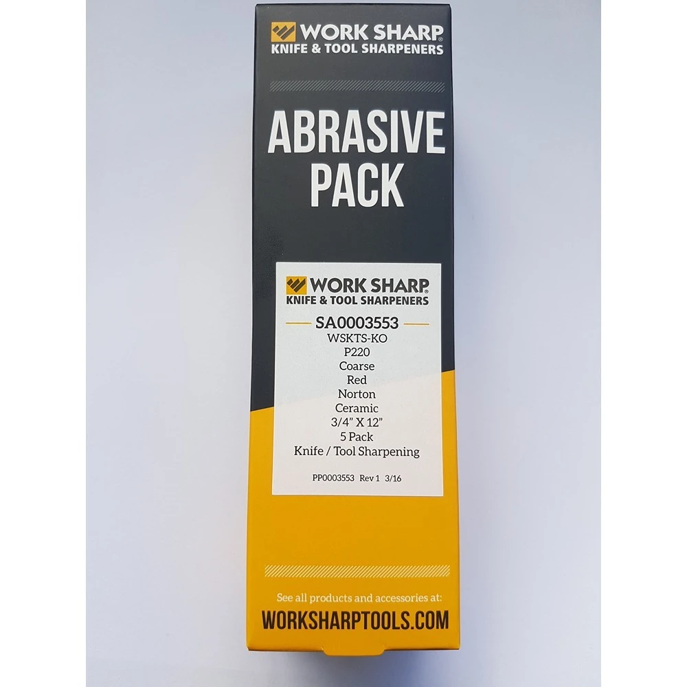 Work Sharp Sa0003553 P220 Ceramic Belt Pack 5 Suits Ken Onion Edition Knife And Tool Sharpener