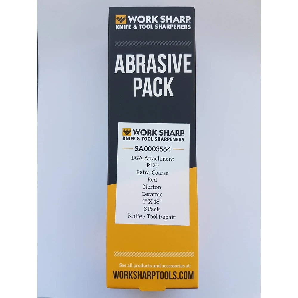 Work Sharp Sa0003564 P120 Ceramic Belt Pack 3 Suits Ken Onion Blade Grinder Attachment