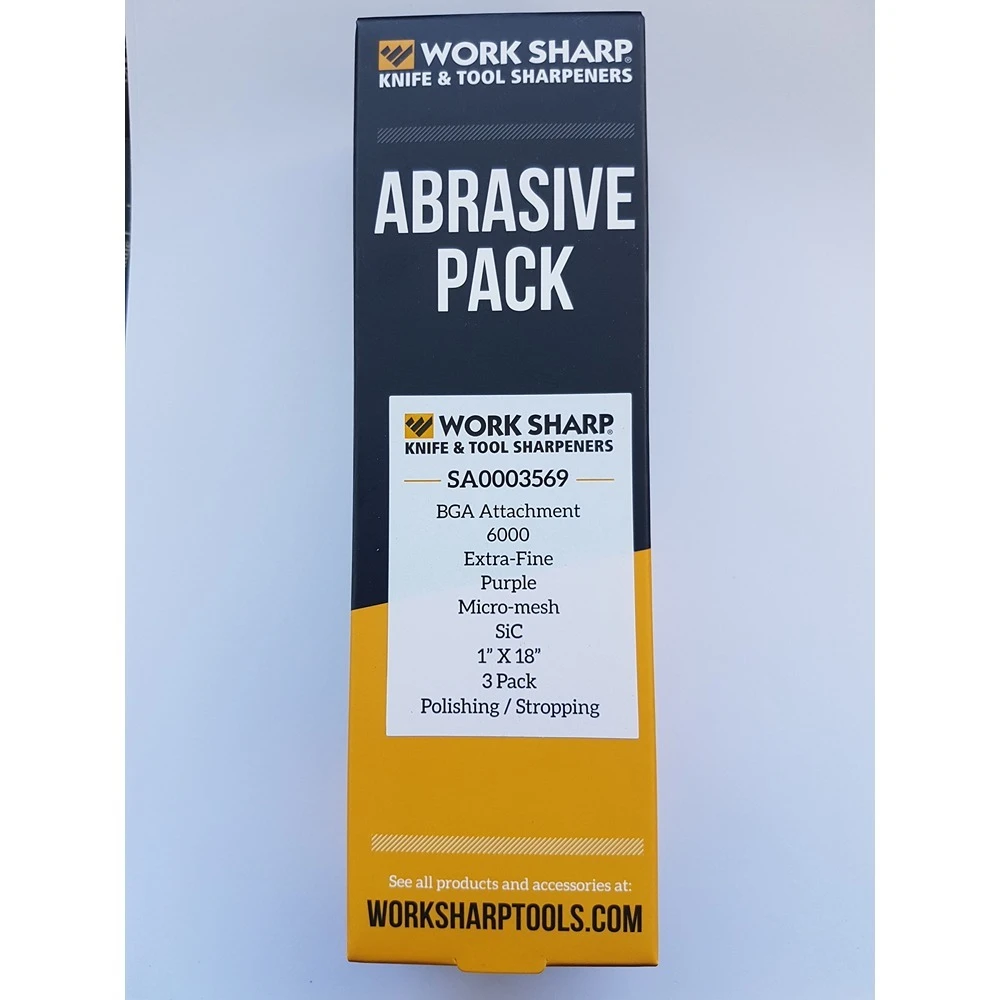 Work Sharp Sa0003569 6000 Grit Micro-Mesh Belt Pack 3 Suits Ken Onion Blade Grinder Attachment